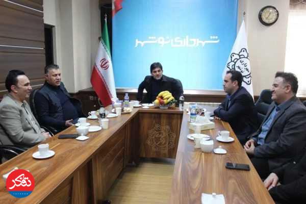 علی دایی اسطوره فوتبال در عمارت شهرداری نوشهر