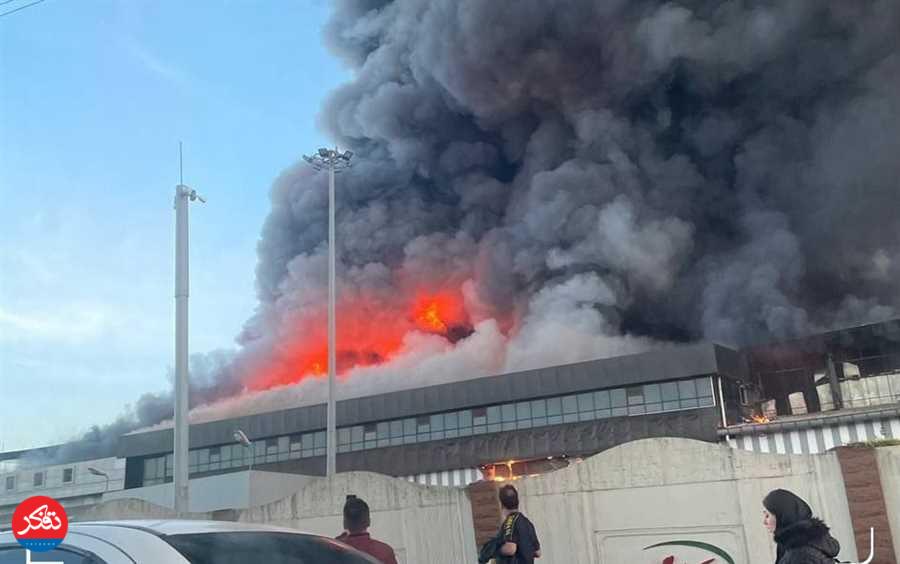 آتش‌سوزی شدید در کارخانه کاله آمل