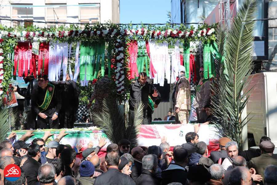 تشییع پیکر مطهر شهدای حملات اسراییل و آمریکا در ساری